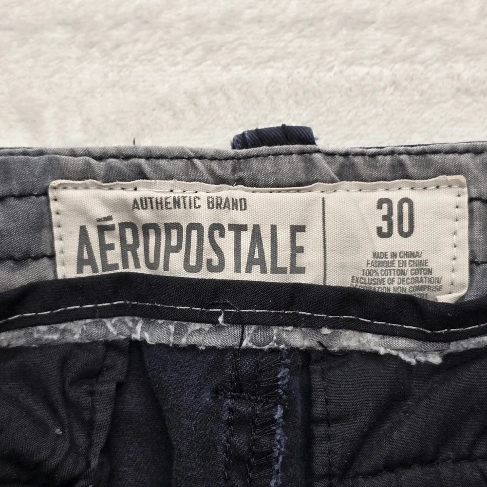 Aeropostale Cargo Shorts‎ Navy Casual Utility Drawstring Men 30